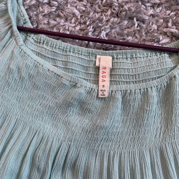 RAGA || Women’s Small Mint Flowy Lightweight Gorgeous Blouse Bohemian Boho - Picture 5 of 6